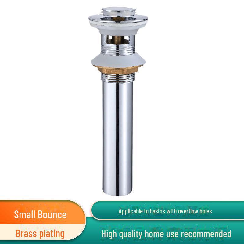 Copper Bounce Drainer for Bathroom Handwashing Basin with Deodorizing Drain Pipe
