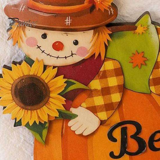 Stable Vertical Paper Towel Stand Thanksgiving Solid Wood Napkin Holder, Fall Harvest Gnome Scarecrow Turkey Tissue Autumn Kitchen Countertop