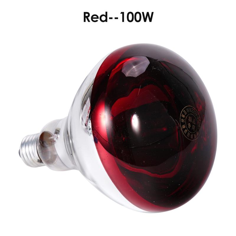 Лампа для обогрева и изоляции животных E27 220V 100W-275W Большая греющая лампа Инфракрасная тепловая лампа Лампочки для брудера цыплят Инкубаторные лампы