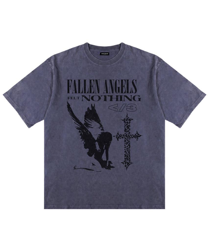 SAINTPAIN Sp Fallen Angels Pigment Short Sleeve T-Shirt Blue