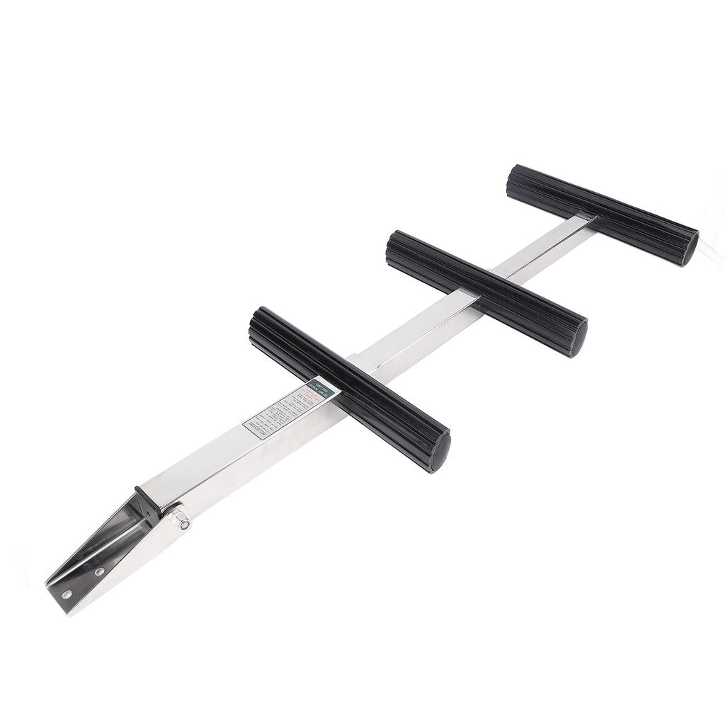 Escada de Embarque para Barco de 3 Degraus Telescópica Antiderrapante Estilo Dobrável Aço Inoxidável Escada para Pontão para Iate Marinho Doca