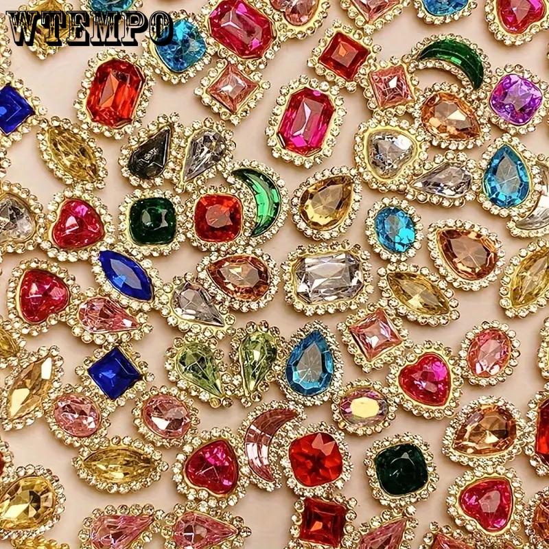 WTEMPO Rhinestones Kit Sew-On Embellishments for DIY Clothing Shoes and Bags Crafts Beads Kit for Jewelry Making Sparkling Clothing Decorations