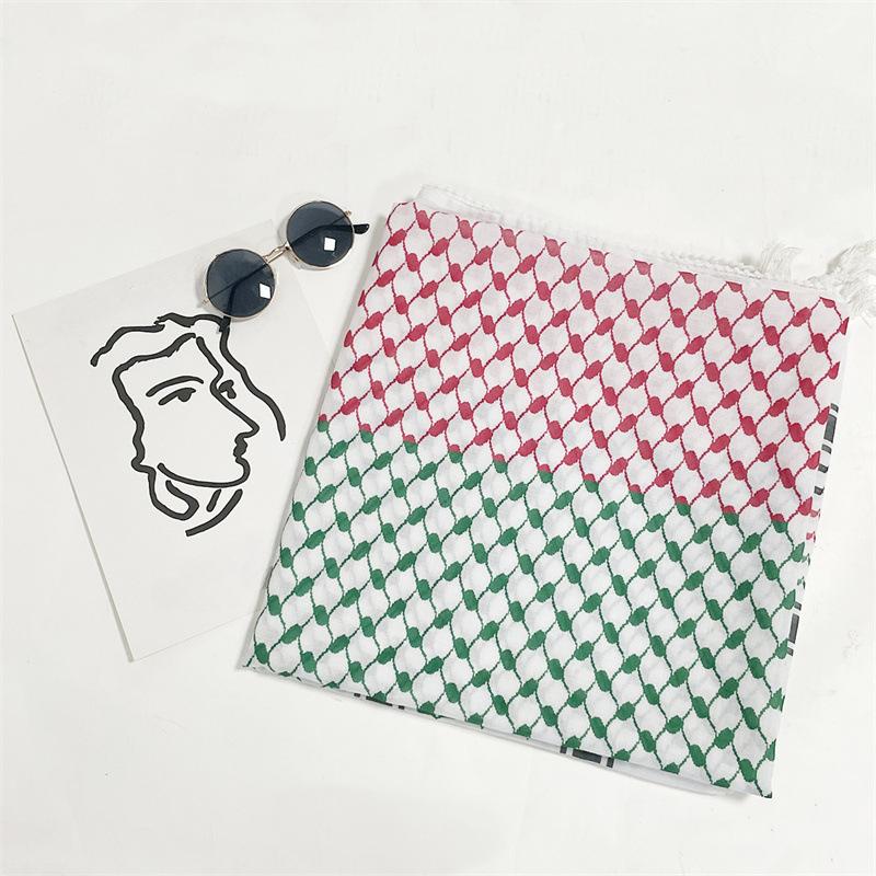 Арабский головной платок Кеффия Шемаг Средней пустыни Повязка Мусульманский головной убор Арабский костюм Платок для мужчины