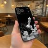 Chess Phone Case For iPhone 17,16,15,14,13,12,11,Pro,XS,Max,XR,Plus,E,SE4,Mini Black Soft Cover