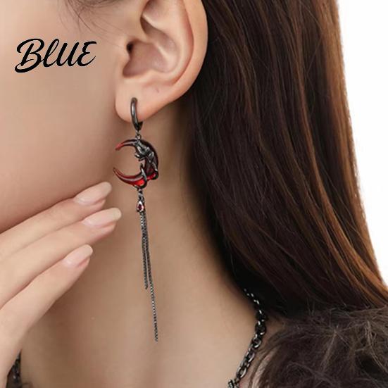 Ring Drop Earrings Asymmetric Tassel Design Moon Crowd-pleasing Decor Finger