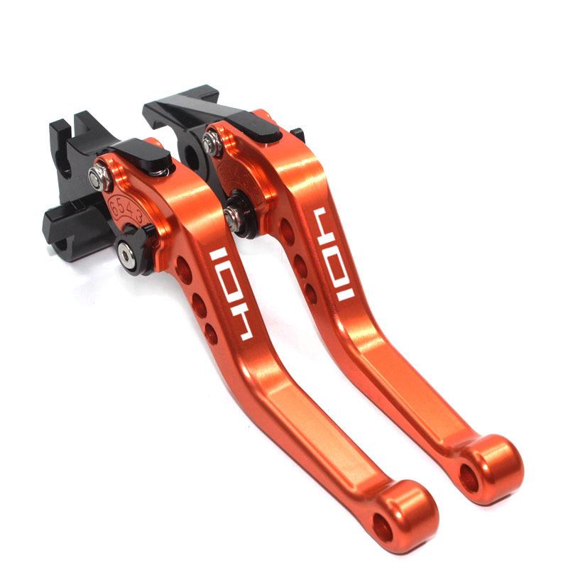 Husqvarna Black/White Arrow 401 Racing Handlebar Levers: Modified Brake & Clutch with Horn