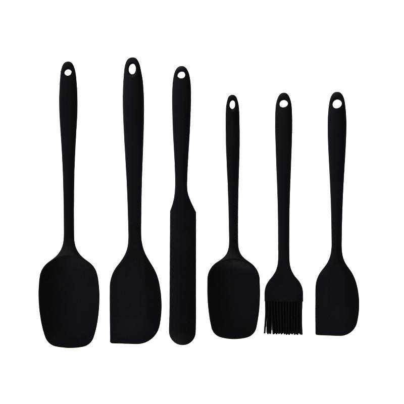 6Pcs Silicone Spatula Set BPA Free Heat Resistant Non-Stick Kitchen Utensils for Baking Cooking Mixing Scraping