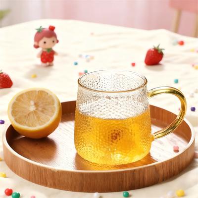 350 ml/400 ml Hammer Muster Kaffeetasse Saft Glasbecher Temperatur Hitzebeständig Handgriff Teetasse Haushalt Trinken Cocktail