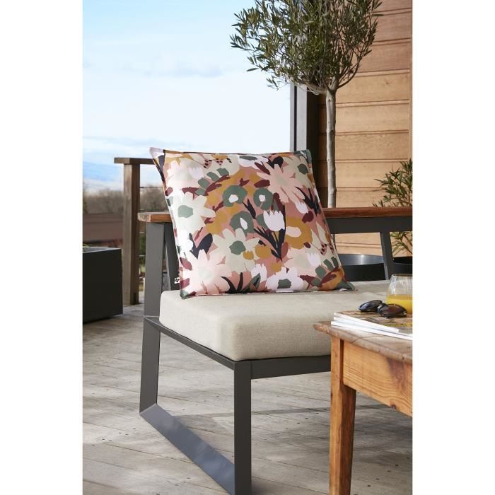 Housse de coussin - Leane - 60 x 60 cm - Déperlant - Anti UV - Polyester 100%