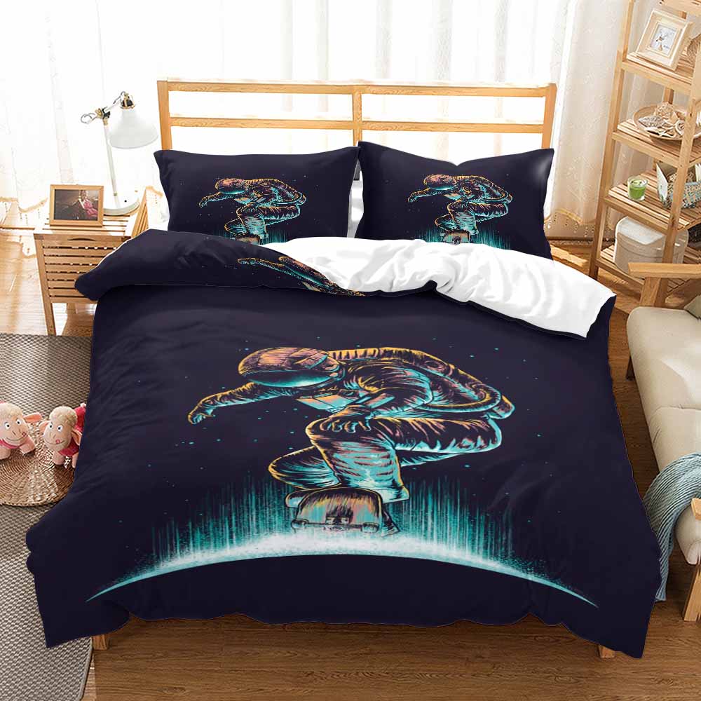 Comforter 3D Fashion Astronaut With For Children Kids Bed Decor Queen King Size Space Universe Theme