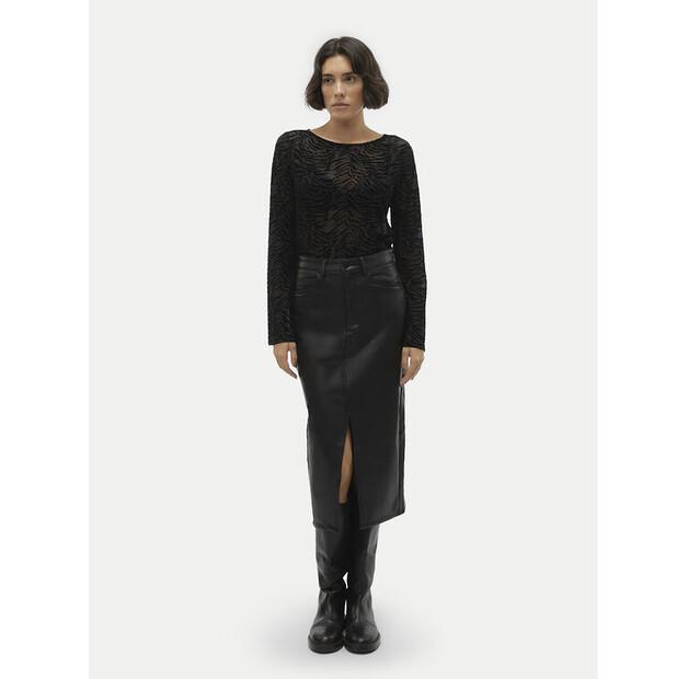 Vero Moda Veri Faux Leather Skirt
