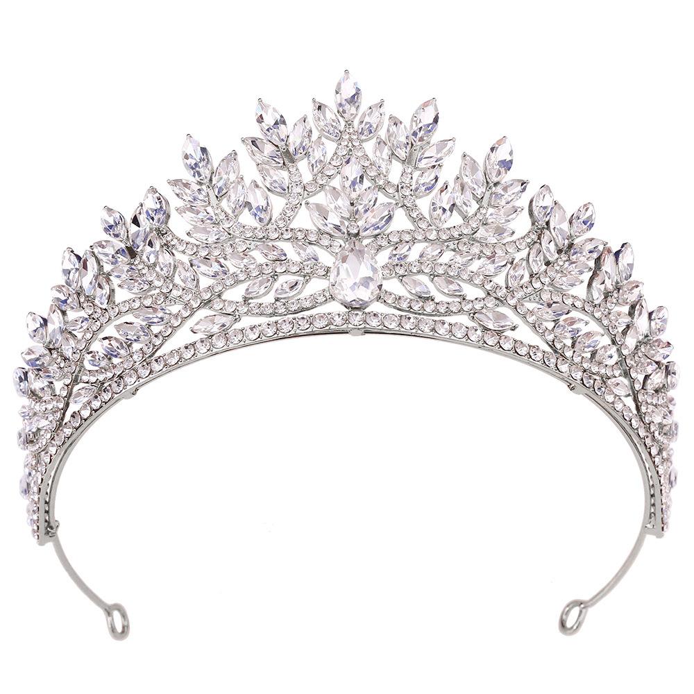 Baroque Crystal Crown for Women Tiaras Bride Wedding Dress Crown Hair Jewelry Princess Queen Party Birthday Headdress Bridal