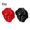 Rose Skull Decor Figurine, 3D Printed Gothic Ornament, Spooky Flower Home Statue, Halloween Centerpiece for Table Shelf Theme Party Supplies