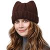 Stretch Knitted Beanie Cat Ear Thermal Beanie Fashion Skull Cap  Winter