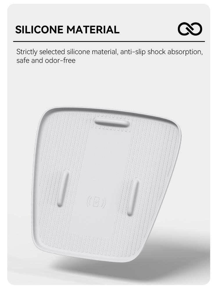 Star Wish EX2 Non-Slip Wireless Charging Silicone Pad for Center Console - Anti-dust Car Interior Accessory for Mobile Phones