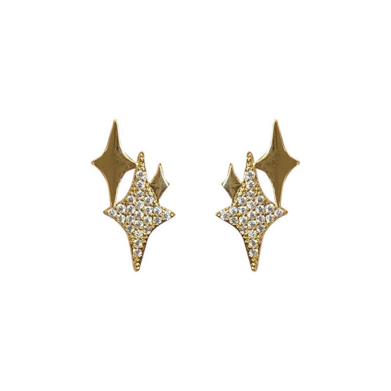 

Высококачественное чувство звезд и нежный стиль, сращивание дизайна, чувство универсальности, серьги для поездок на работу, четырехлучевая звезда