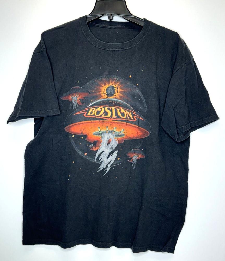 Boston Band Black Short Sleeve Tee Cotton Unisex Shirt S To 3XL UB074