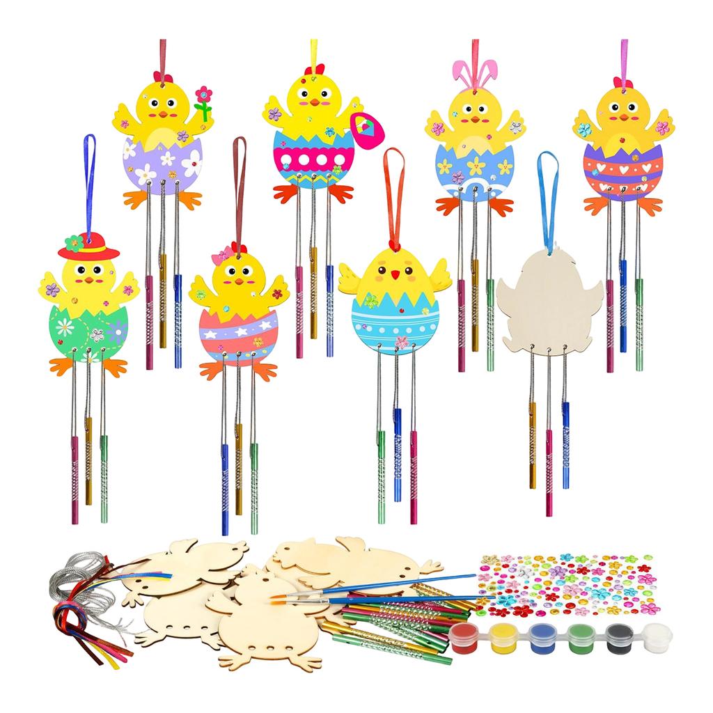 1set Easter Bunny Wind Chimes Craft Kit Chimes For Decorative For Spring Decor And Creative Family Fun 5ml