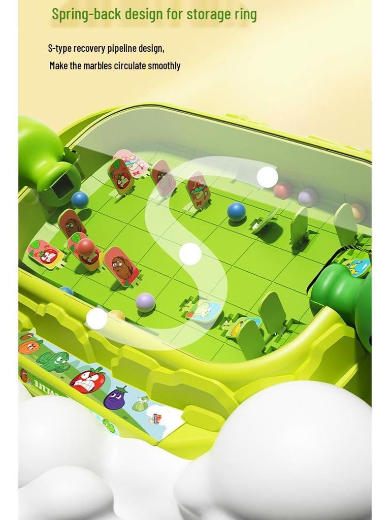 Educational Pinball Battle Game: Double Player Shooter Toy for Kids and Parents