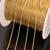 2M 10M 0.5mm Acciaio Inossidabile Sottile Cavo Dorato Maglia Catena Serpente per Fai da Te Collana Orecchini Cavigliera Forniture per Creazione Gioielli All'Ingrosso