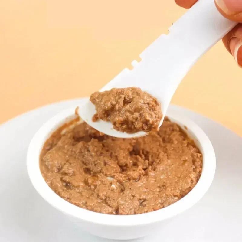 1PC Long Handle Pet Food Spoon Canned Cat Dog Food Scoop, Wet&Dry Food Stirrer Non-Slip Feeding Shovel Durable Kitchen Tool