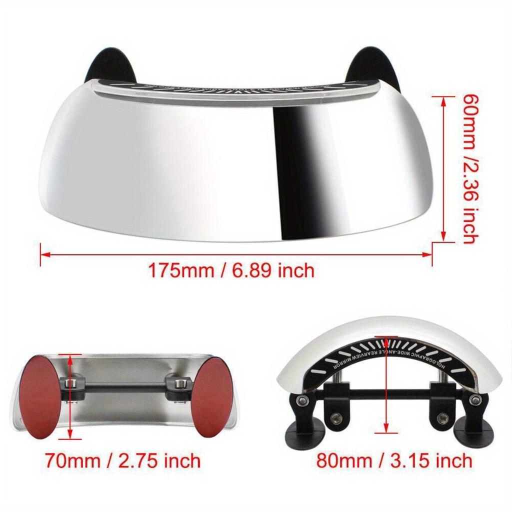 Parabrisas de Motocicleta Espejo de Punto Ciego de 180 Grados Espejos Retrovisores de Gran Ángulo Espejo Retrovisor Pequeño Para BMW Yamaha Honda