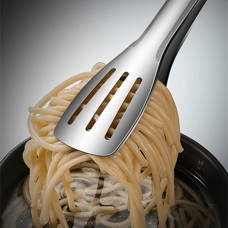 7/9/12inch 304 Stainless Steel Food Clip BBQ Grill Steak Food Clip Silicone Non-slip Handle Bread Tong Party Kitchen Accessories