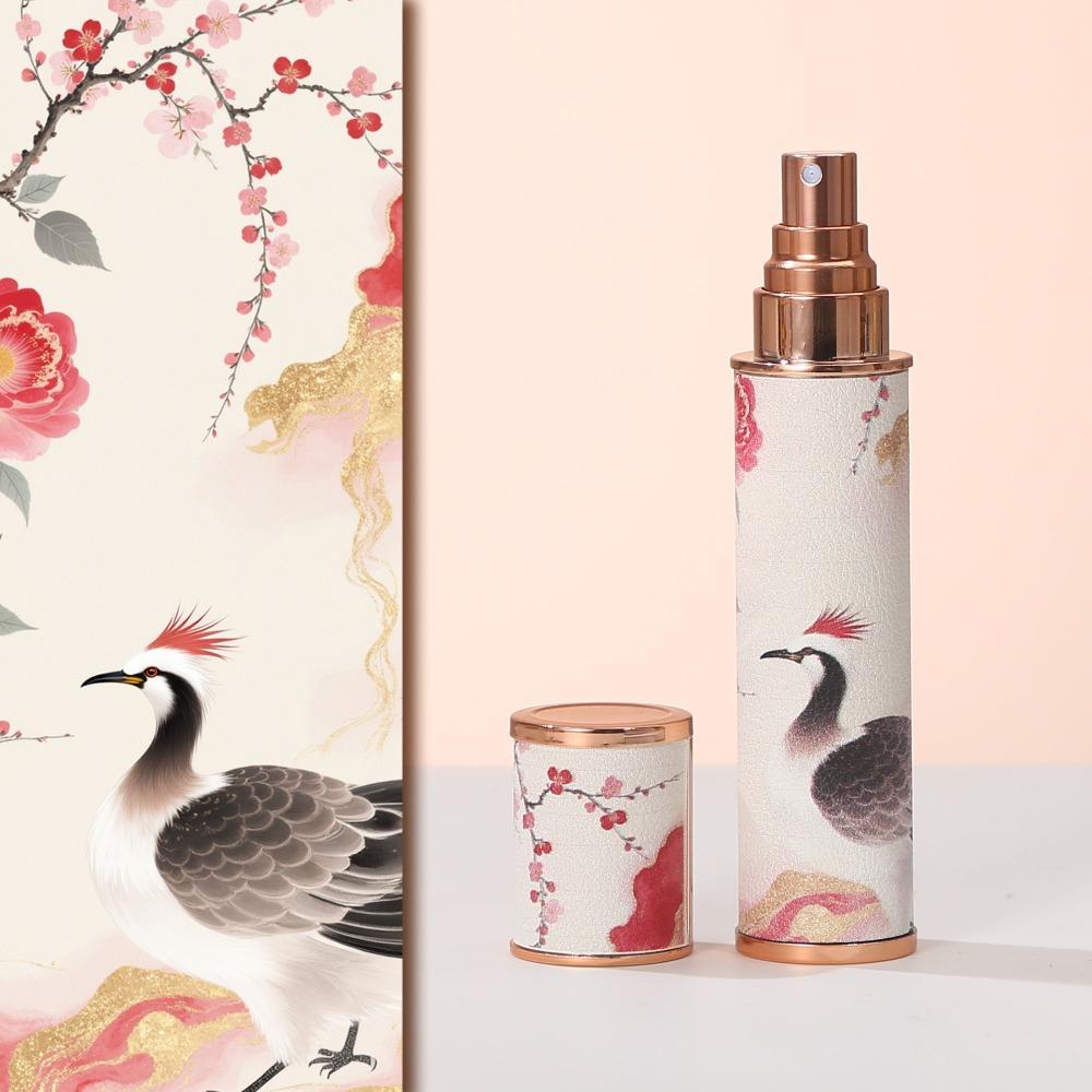 Fashion PU Leather Perfume Atomizer Bottle 10ml Phoenix Spray Bottle Leak-proof Empty Cosmetic Container Ultra-fine Mist Bottle