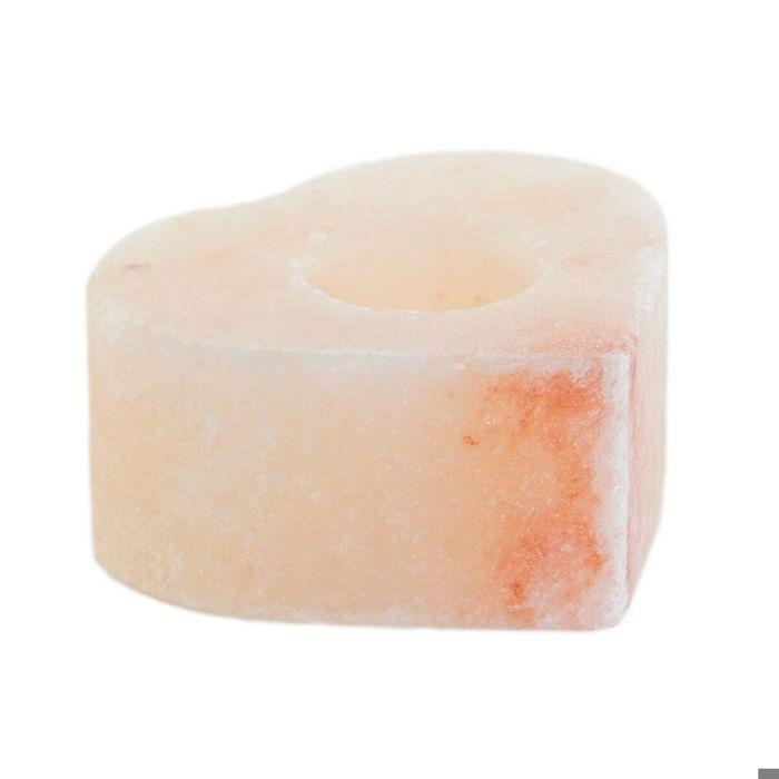Bougeoir - DKD HOME DECOR - Sel De l'Himalaya - 11x11x5 Cm - Blanc/Rose - Lot De 2