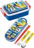 Plarail Trio Bento Chopstick Made in Dishwasher Takara Tomy Set Freezer Set, Chopsticks, Spoon, Fork, Case, Slide-out Type, Japan, Safe,
