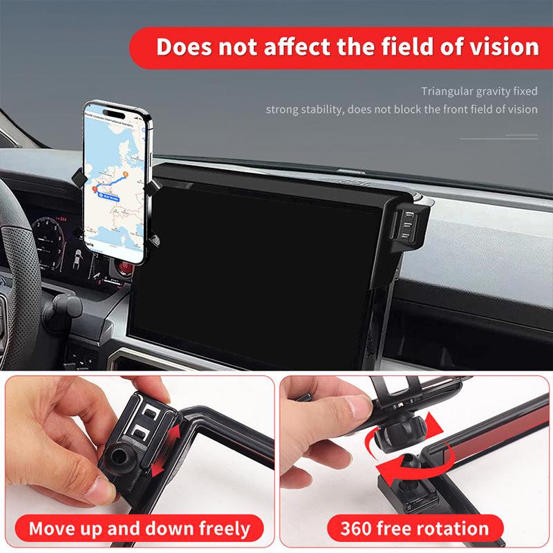 For Toyota 4Runner Tacoma 2024 2025 2026 Center Display Phone Mount Bracket Dashboard Interior Upgrade Accessories