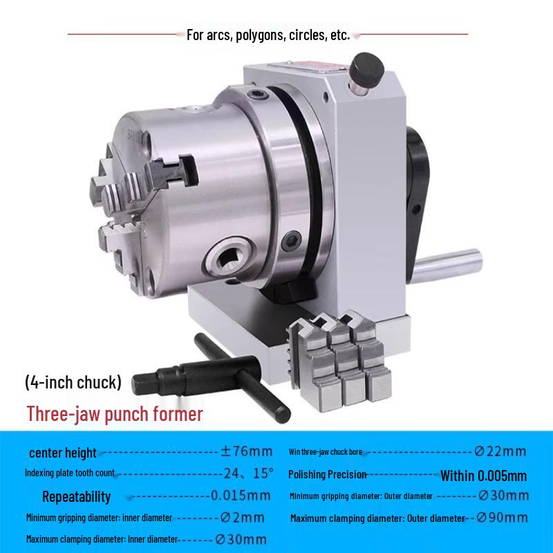 Aokewen 4-inch High Precision Three-Jaw Punch Former