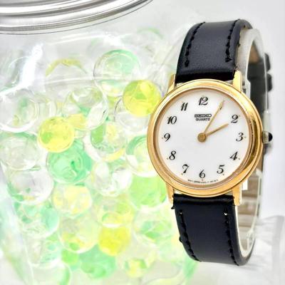 Used [New Battery] SEIKO Ladies Watch Gold 4N00-F120 321775 New Belt