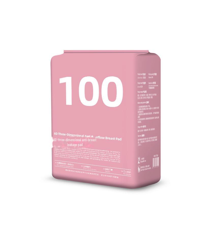100 Disposable Breast Pads for Leak Prevention During Lactation - Ultra-thin Postpartum Design.