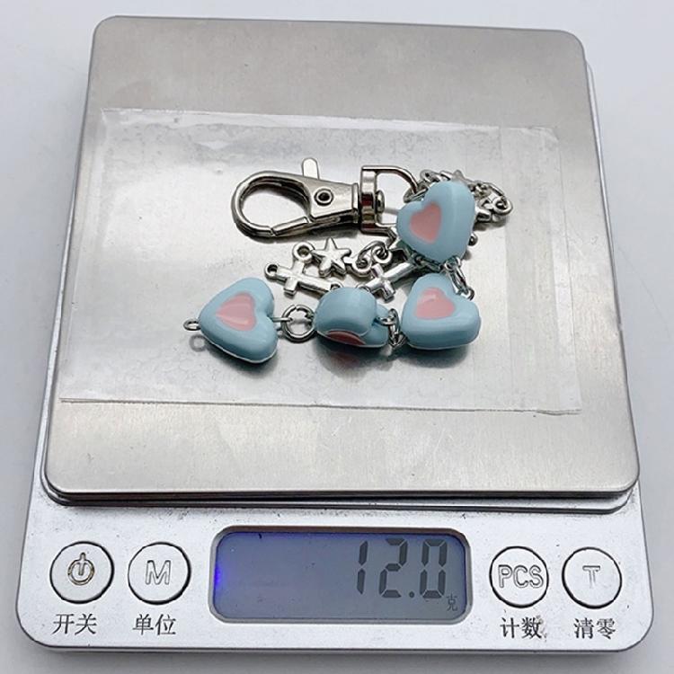 Eye Catching Phone Lanyard Heart Cross Star Chain Pendant Keychain Accessory