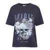 Firetrap Womens/Ladies Flower Skull Crew Neck Regular T-Shirt