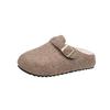 Women's Cotton Cloth Clogs Cork Footbed Leather Mules Slippers Comfortable Potato Shoes Arch Support Cotton Slippers