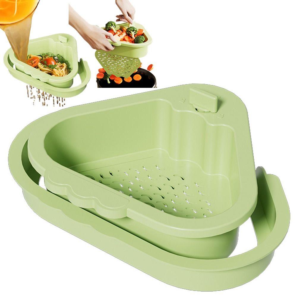 Creative Sink Strainer Basket Triangle Automatic Dumping Filter Basket  Bathroom