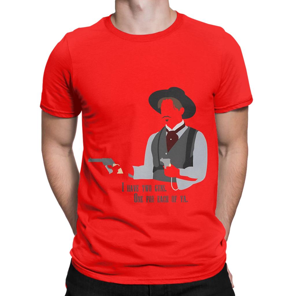 Tombstone Two Guns Novelty 100 Cotton TShirt Red Dead Redemption Tops Tees For Unisex