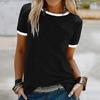 Moda Estiva da Donna Nuova Giacca Casual Girocollo Top a Maniche Corte