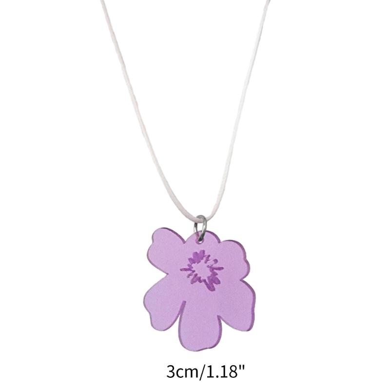 Sweet Irregular Flower Pendant Necklace Party Jewelry Fashion Statement Choker Fashion Simple Cord Collar Necklace