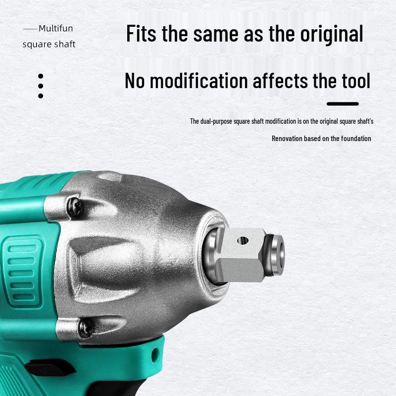 Electric Wrench & Drill Conversion Head: Multi-use Square Shaft Screwdriver Bit Adapter