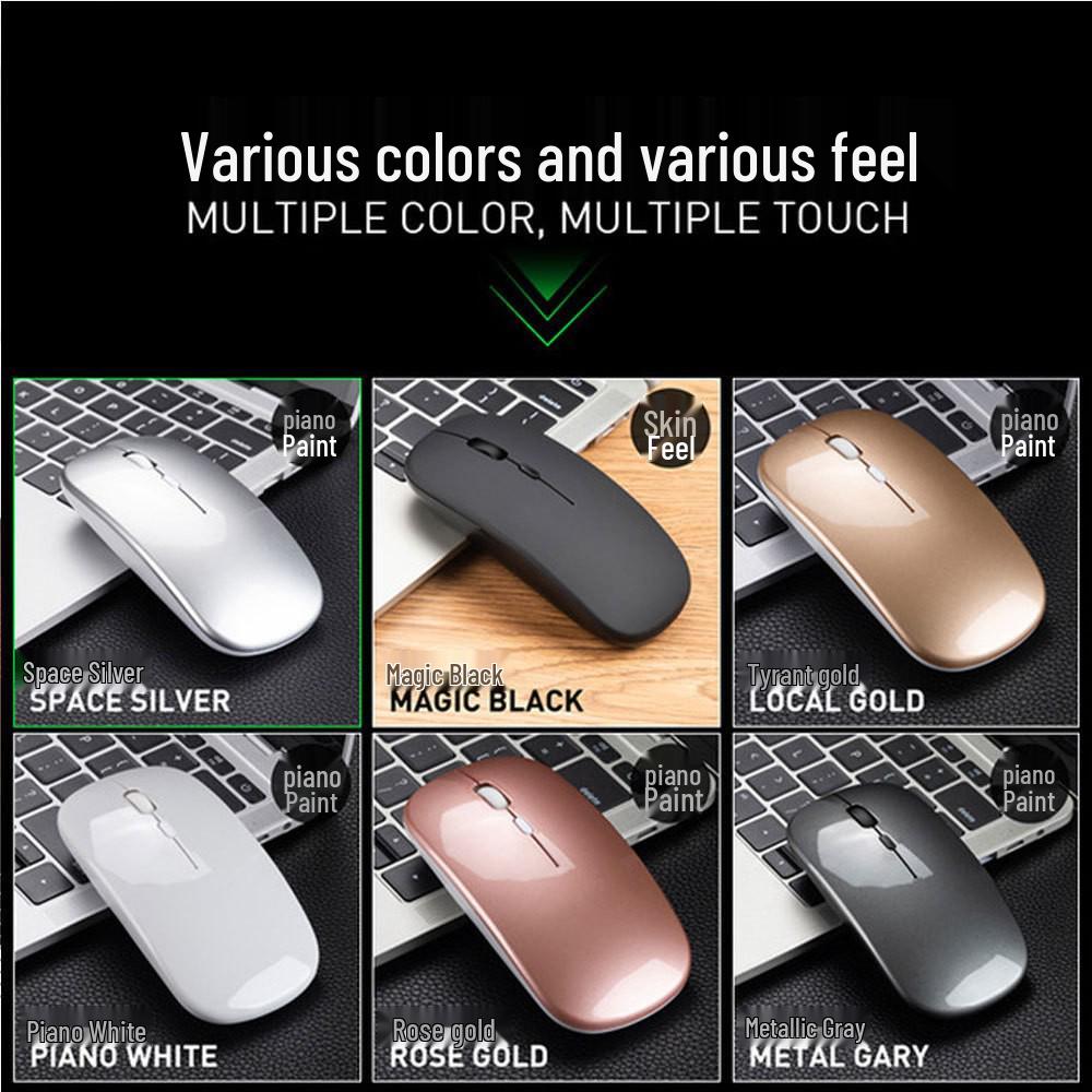 Enhanced Silent Dual-Mode Bluetooth & 2.4G Wireless Rechargeable Mouse
