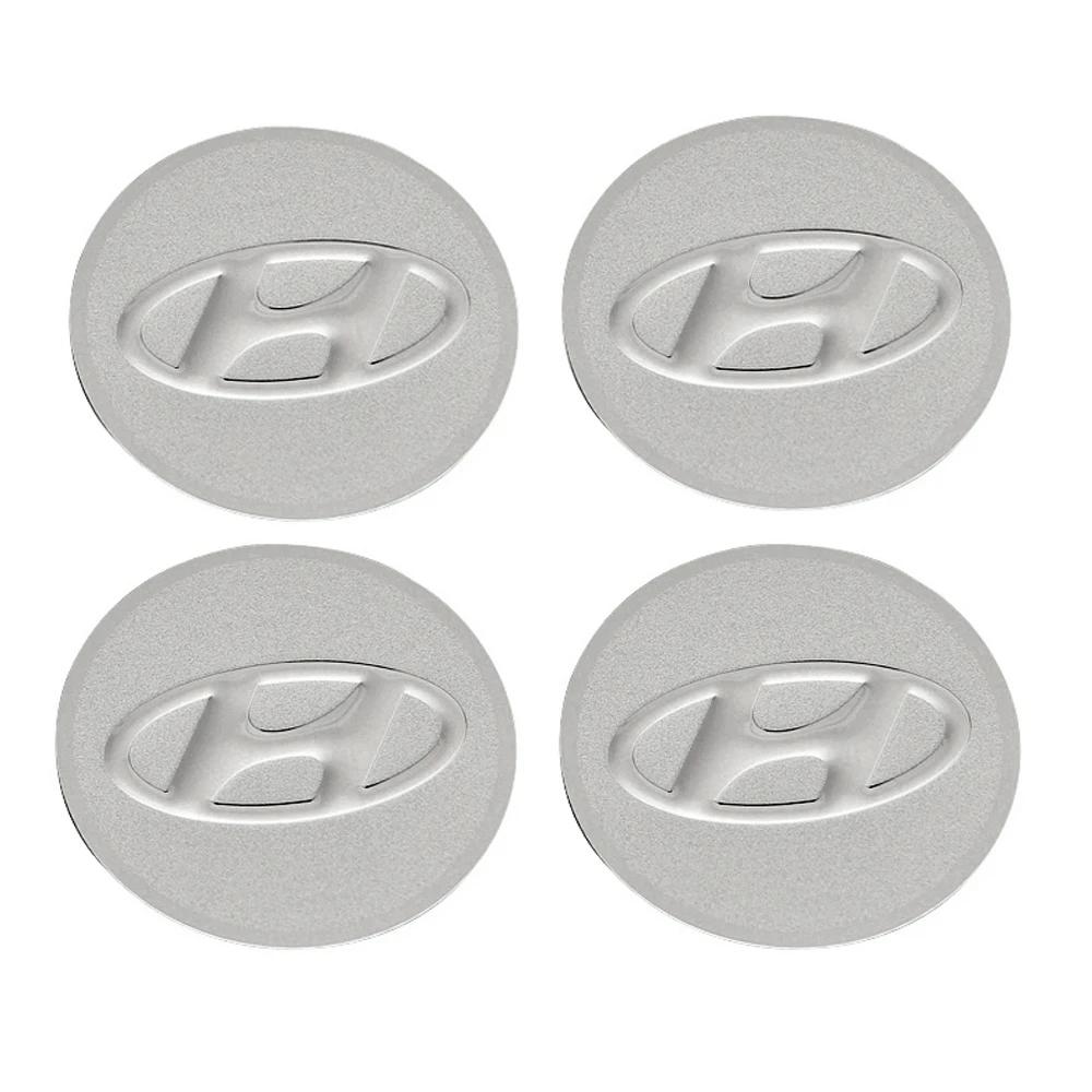 4pcs 56mm Car Wheel Center Hub Sticker Accessories for Hyundai N Sonata IX35 I20 I30 Azera Elantra Accent Santafe Genesis Verna NNH7