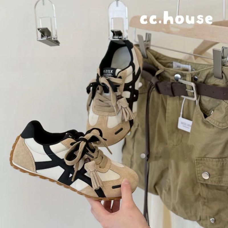 Leather mesh soft bottom women's summer new breathable retro fashion versatile sports and leisure
