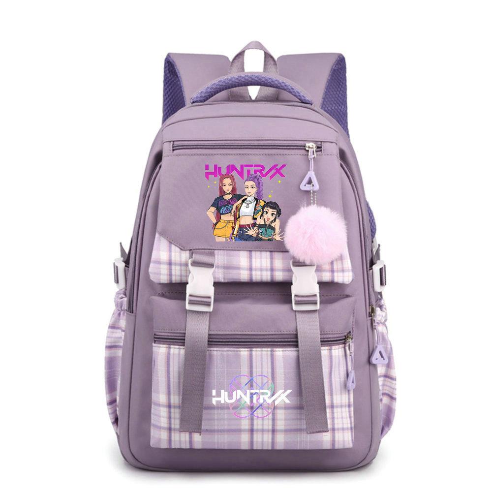 KPop Demon Hunters Everyday Backpack Printe Field Sport School Tote Capacity Outing Laptop Rucksack Gender-neutral Sling Backpack Casual