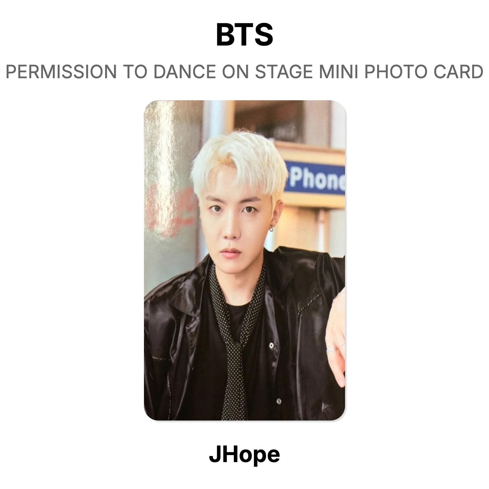 BTS PERMISSION TO DANCE ON STAGE MINI PHOTO CARD Official Photocard J-Hope