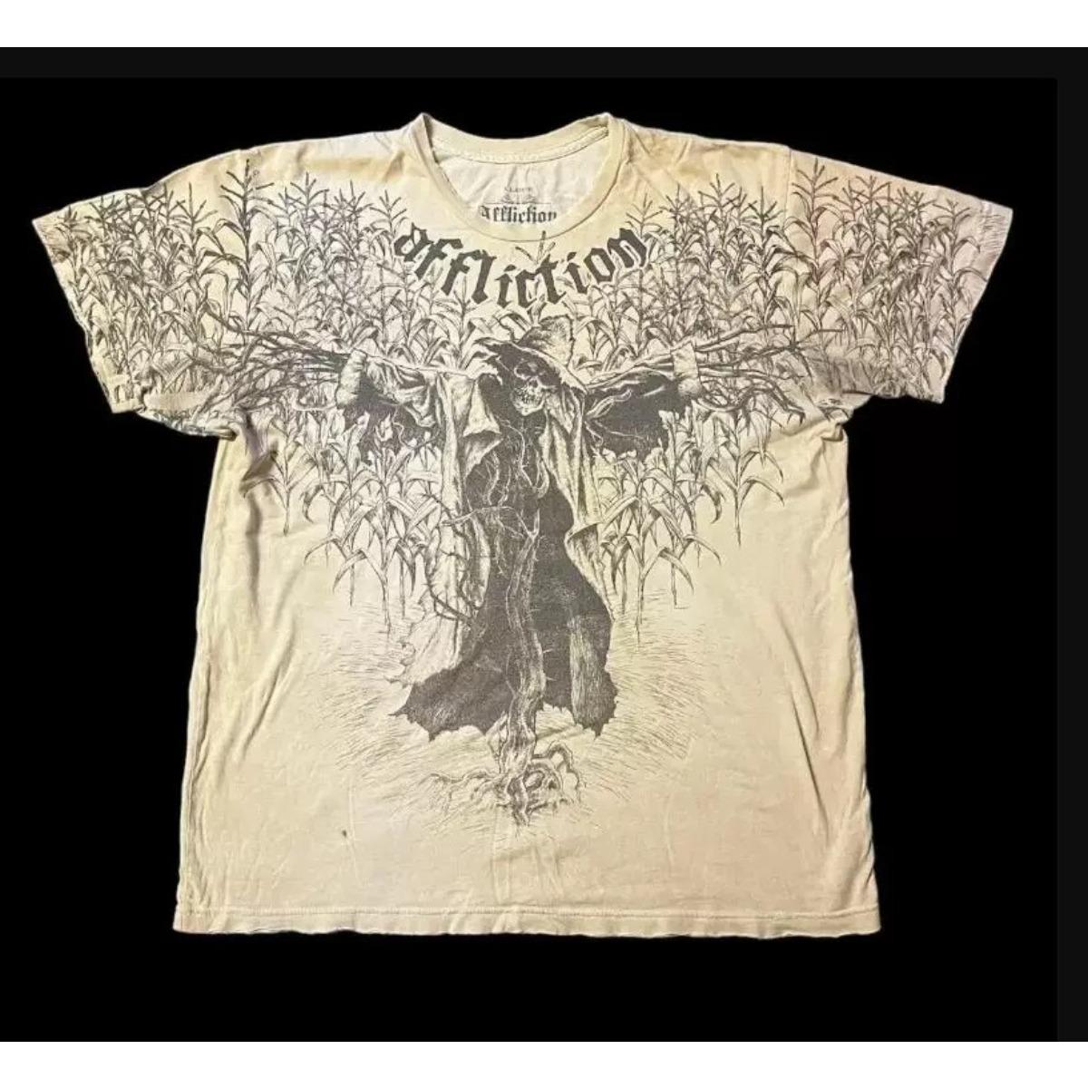 Ретро Панк Хип-Хоп Графический Принт Оверсайз Футболка Мужская Новая Круглый Вырез Короткий Рукав Топы S 2697₽