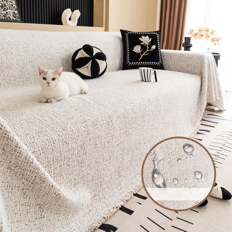

Retro Style Waterproof Sofa Towel High Quality Solid Color Anti Wear Couch Slipcover Multi-Purpose Sofa Blanket for All Seasons 180x130cm