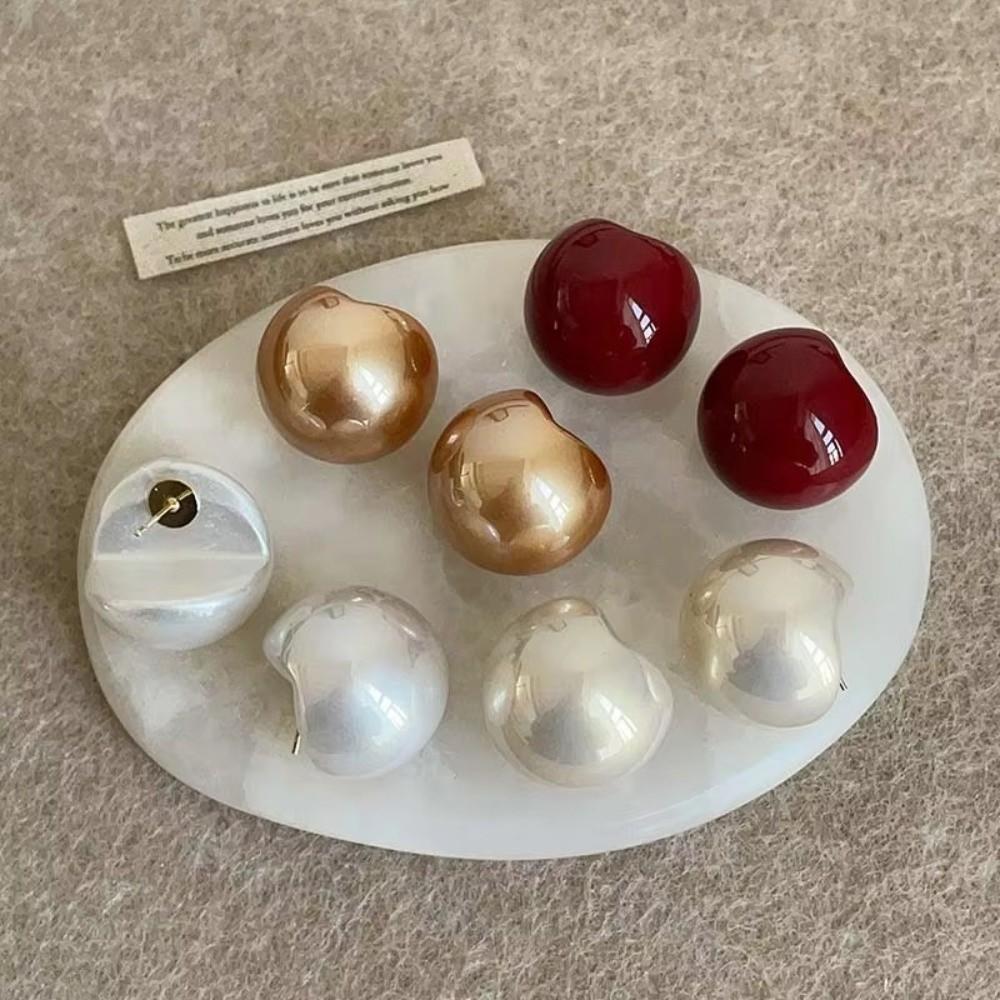 Imitation Pearl Temperament Earings Half Circle Bridal Wedding Jewelry  For Women Girls